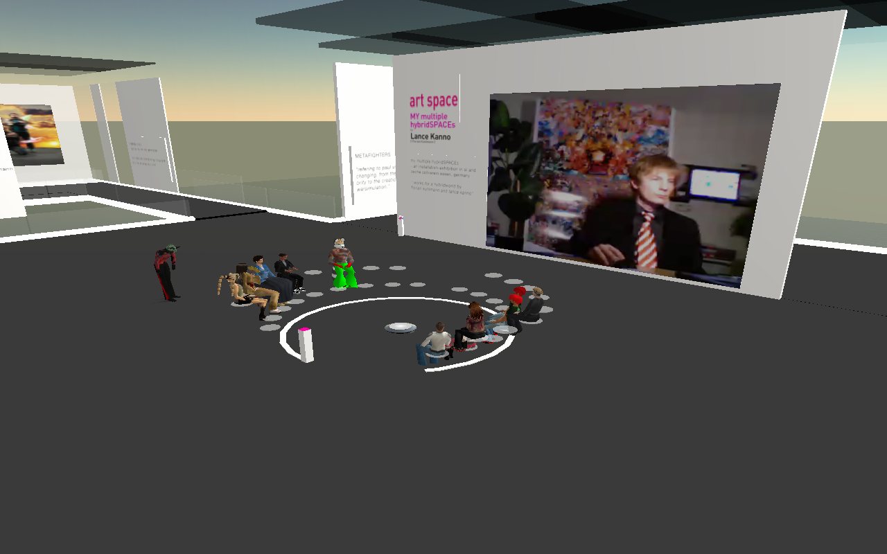 Wide view of the gallery during the artist talk